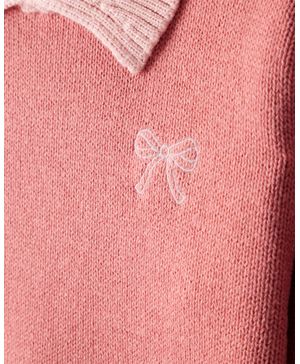 Suéter De Algodón Manga Larga Con Moño Carter's