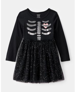 Vestido Con Tul Con Brillos Y Esqueleto Para Halloween Carter's