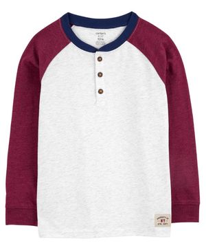 Playera Henley De Manga Larga Carter's