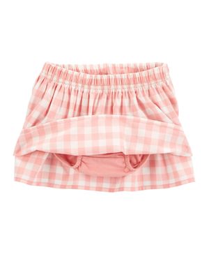 Conjunto De 2 Prendas Falda Corta De Gingham Carter's