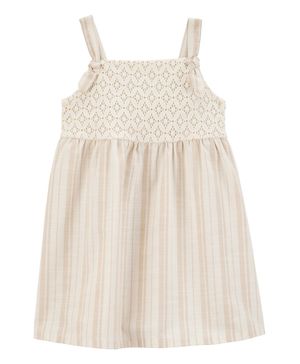 Vestido De Tirantes A Rayas Con Ojales Oshkosh B'Gosh