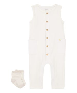 Conjunto de 2 piezas con Jumpsuit y calcetines Carter's