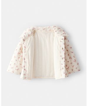 Chamarra Acolchada Floral En Crema Carter's