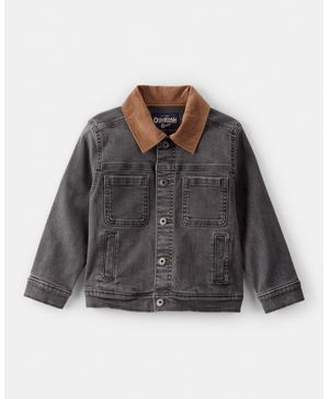 Chamarra De Moda De Mezclilla De Manga Larga En Negro Oshkosh B'Gosh