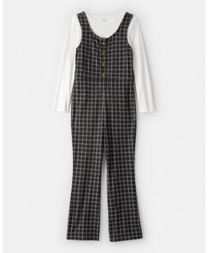 Conjunto De 2 Piezas Con Jumpsuit De Manga Larga A Cuadros Oshkosh B'Gosh