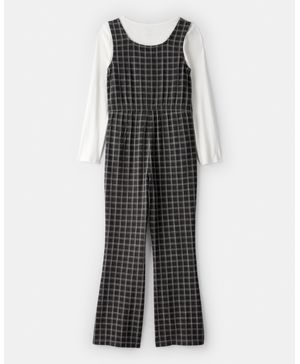 Conjunto De 2 Piezas Con Jumpsuit De Manga Larga A Cuadros Oshkosh B'Gosh