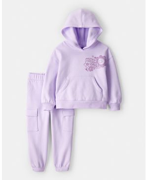 Conjunto De 2 Piezas Con Sudadera De Capucha De  Flores Carter's