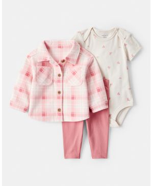 Conjunto De 3 Piezas Con Pañalero Y Chamarra De Tela Polar Carter's