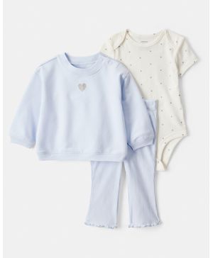 Conjunto De 3 Piezas Con Sudadera De Corazoncitos Carter's