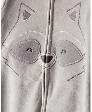 Mameluco De Velour Con Mapaches De Manga Larga Carter's