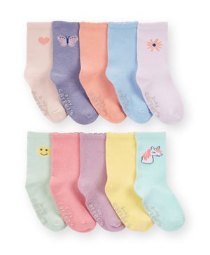 Paquete De 10 Pares De Calcetines Altos Carter's