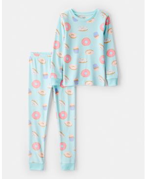 Pijama De 2 Piezas De Velour De Donitas De Manga Larga Carter's