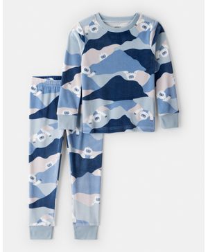 Pijama De 2 Piezas De Velour Del Yeti De Manga Larga Carter's