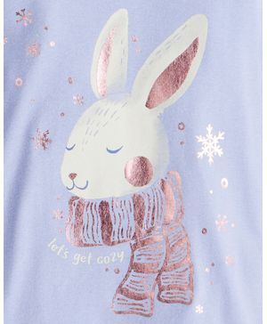 Pijama De 4 Piezas 100% Algodón De Conejito Invernal Carter's