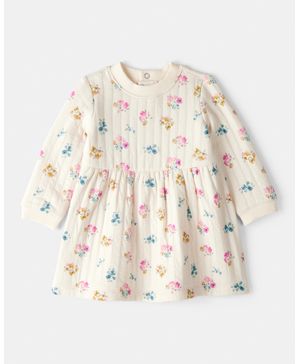 Vestido Floral En Marfil Carter's