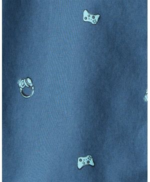Camisa Con Botones Con Estampado De Video Game En Azul Oshkosh B'Gosh