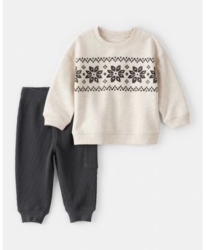 Conjunto De 2 Piezas Con Pantalón De Fair Isle Y Pantalón Carter's