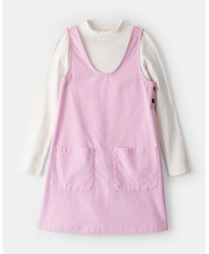 Conjunto De 2 Piezas Con Vestido De Pana En Rosa Carter's