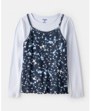 Conjunto De 2 Piezas De Blusa Floral Con Manga Larga Oshkosh B'Gosh