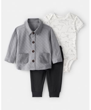 Conjunto De 3 Piezas Acolchadas Con Botones Carter's