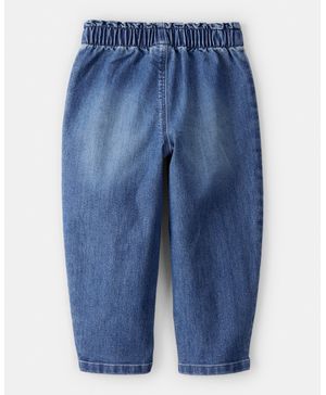 Jeans Tipo Barril Con Bolsillos De Corazón En  Azul Carter's