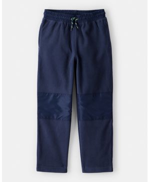 Pantalón De Tela Polar Con Cordón Ajustable En Azul Marino Carter's