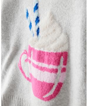 Suéter Chocolate Caliente En Gris Lila Carter's