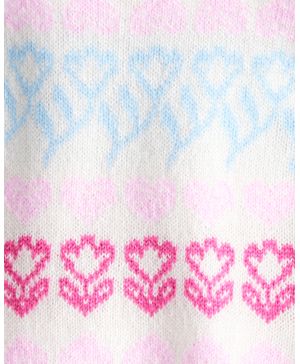 Suéter De Cuello Redondo Floral Con Estampado De Fair Isle Carter's