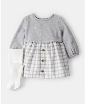 Vestido De Tela Polar Daydream A Cuadros Carter's