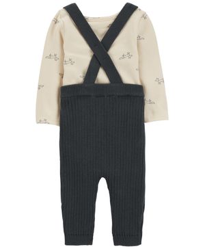 Conjunto De 2 Piezas De Pañalero Y Overol De Punto Carter's