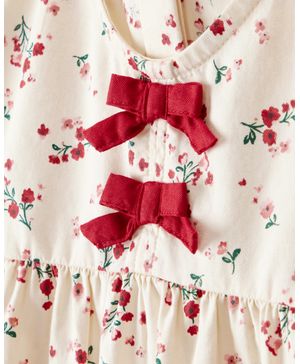 Blusa 100% Algodón De Estampado Floral Navideña Carter's