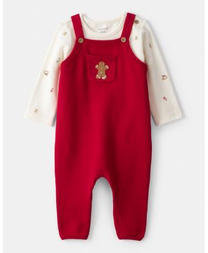 Conjunto De 2 Piezas Con Overo De Jengibre Navideño Carter's