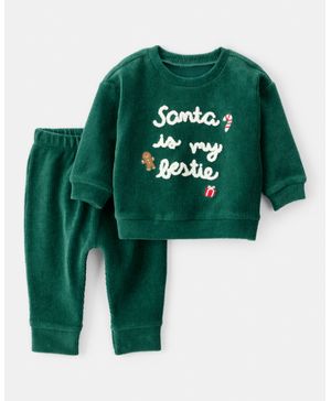 Conjunto De 2 Piezas "Santa Is My Bestie" Navideño Carter's