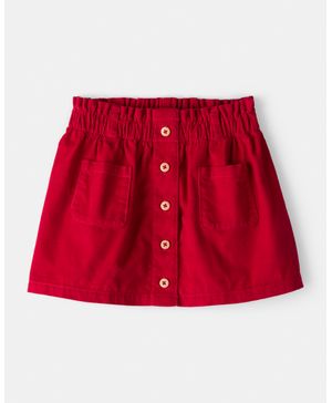 Falda De Pana Navideña En Rojo Carter's