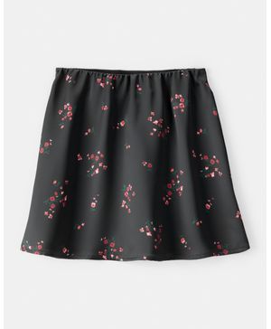 Falda Short De Tela Tejida Floral Navideña Carter's