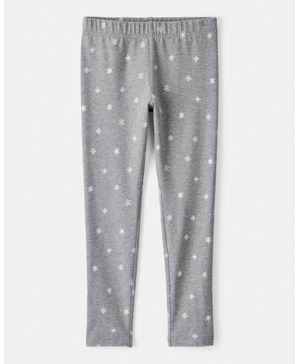 Leggings Elásticos Pull-On De Copos De Nieve Navideños Carter's