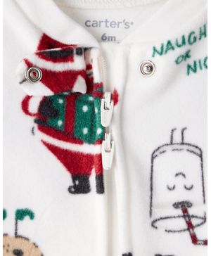 Mameluco De Tela Polar De Santa Navideño Carter's