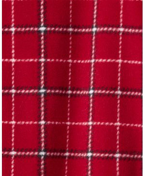 Mameluco Polar A Cuadros De Manga Larga Navideño Carter's