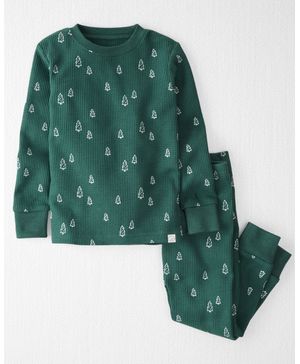 Pijama De 2 Piezas De Punto Gofrado Navideño Carter's Little Planet