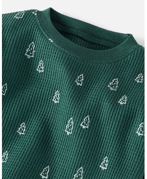 Pijama De 2 Piezas De Punto Gofrado Navideño Carter's Little Planet