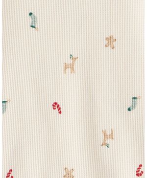 Pijama De 2 Piezas Navideña De Manga Larga Y Ajuste Ceñido Carter's