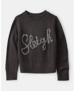 Suéter Con Trineo Navideño De Manga Larga En Gris Carter's