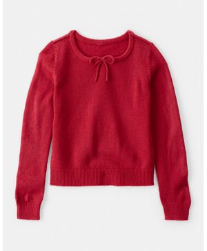 Suéter De Manga Larga Con Moñito Navideño Carter's