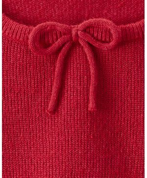 Suéter De Manga Larga Con Moñito Navideño Carter's