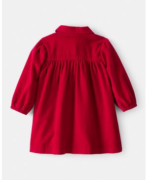 Vestido De Pana De Manga Larga Navideño Carter's