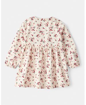 Vestido De Pana Floral De Manga Larga De Navidad Carter's