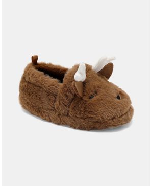 Pantuflas Navideñas Con Reno En Marrón Carter's