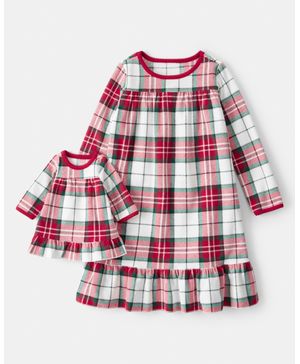 2 Piezas De Camisón Para Dormir Y Para Muñeca Navideños Carter's