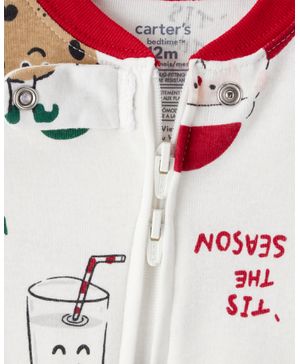 Mameluco Navideño De Santa Milk & Cookies Carter's