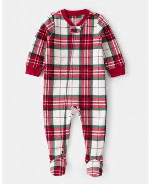 Mameluco Ajuste Holgado Navideño A Cuadros Carter's